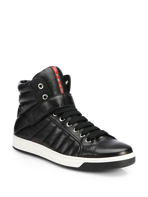 sneakers prada immagini|prada designer high top sneakers.